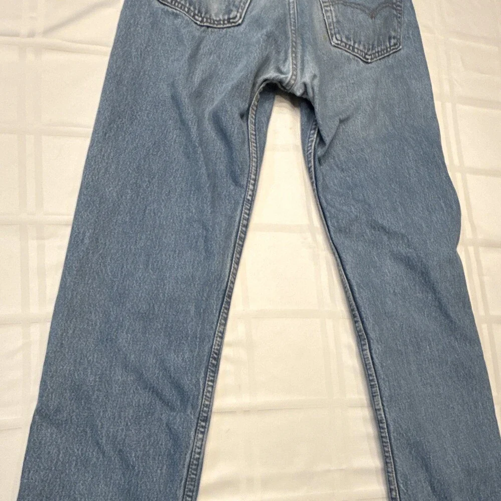 Vintage 90s Levi's 501 Button Fly Jeans 32x34 Made in USA Stonewash Blue